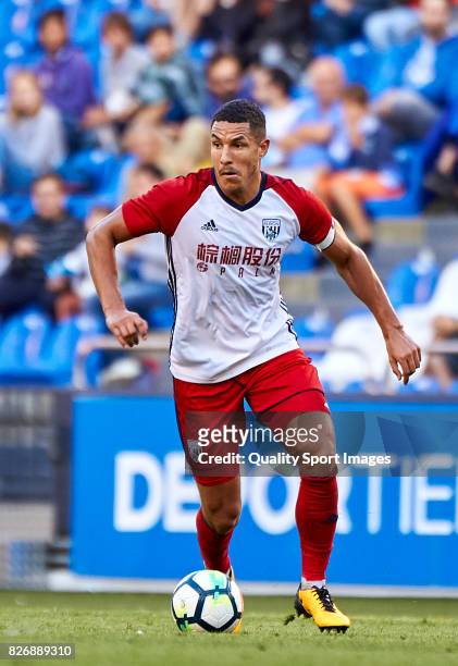 Jake Livermore of West Bromwich Albion in action during the Pre Season Friendly match between Deportivo de La Coruna and West Bromwich Albion at...