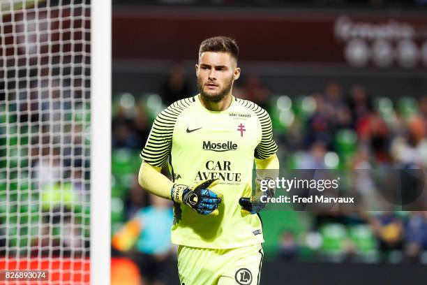 Thomas Didillon of Metz during the Ligue 1 match between Metz and EA Guingamp on August 5, 2017 at Stade Symphorien in Metz,