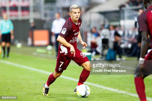 Gauthier Hein of Metz during the Ligue 1 match between Metz and EA Guingamp on August 5, 2017 at Stade Symphorien in Metz,