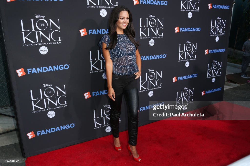 Actress Paula Garces attends the "The Lion King" sing-along and
