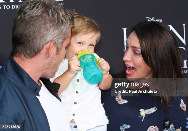 Actor Sean Maguire, Flynn Patrick Maguire and Tanya Flynn attend the "The Lion King" sing-along and screening at The Greek Theatre on August 5, 2017...