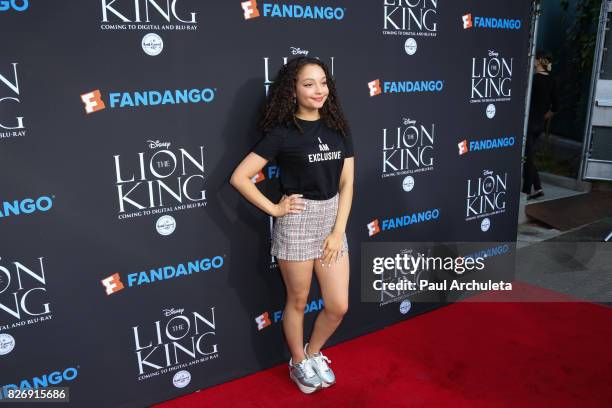 Actress Kayla Maisonet attends the "The Lion King" sing-along and screening at The Greek Theatre on August 5, 2017 in Los Angeles, California.