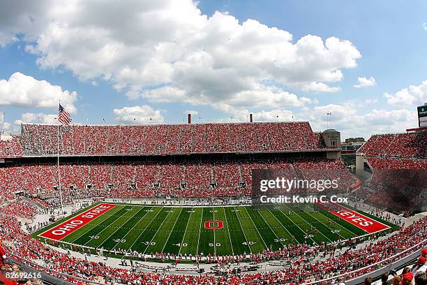 General view of Ohio Stadium during the game between the Ohio State Buckeyes and the Ohio Bobcats on September 6, 2008 in Columbus, Ohio.