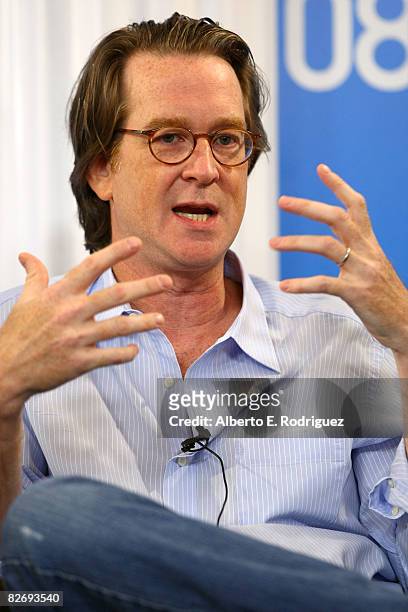 Writer/director David Koepp speaks at the "Ghost Town" press conference during the 2008 Toronto International Film Festival held at the Sutton Place...