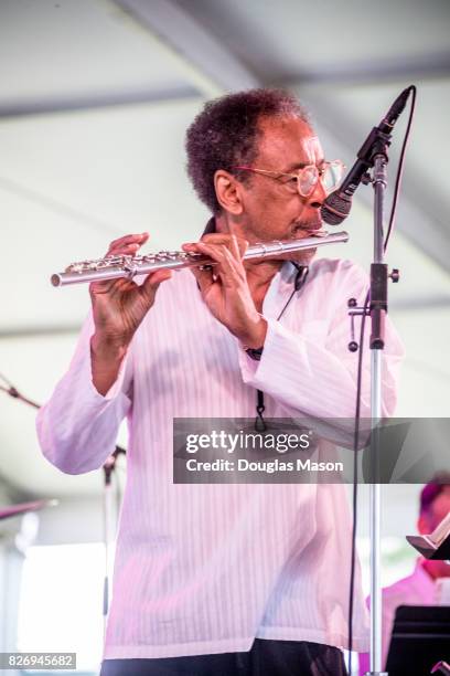 Henry Threadgills "Zooid" performs during the Newport Jazz Festival 2017 presented by Natixis at Fort Adams State Park on August 5, 2017 in Newport,...