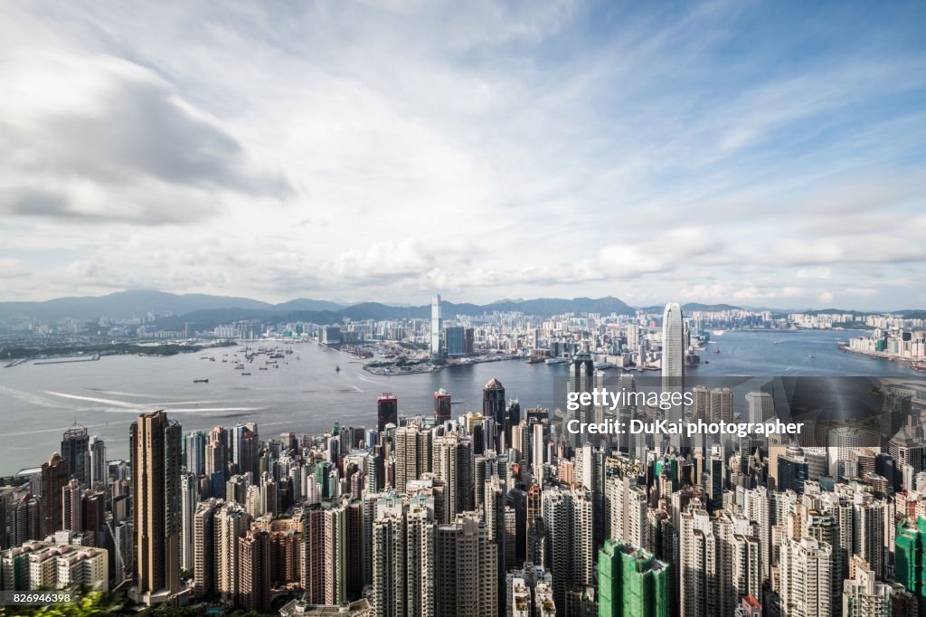Panoramic View Of Hong Kong High-Res Stock Photo - Getty Images