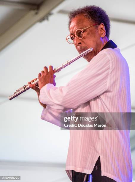 Henry Threadgills "Zooid" performs during the Newport Jazz Festival 2017 presented by Natixis at Fort Adams State Park on August 5, 2017 in Newport,...