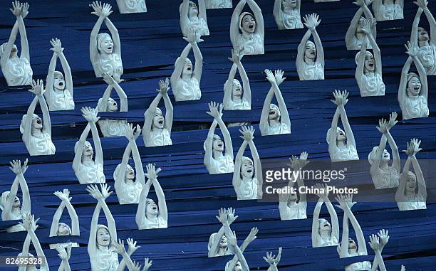 Performers take part in the Opening Ceremony of the Beijing 2008 Paralympic Games at the National Stadium on September 6, 2008 in Beijing, China.