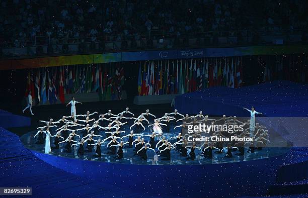 Performers take part in the Opening Ceremony of the Beijing 2008 Paralympic Games at the National Stadium on September 6, 2008 in Beijing, China.