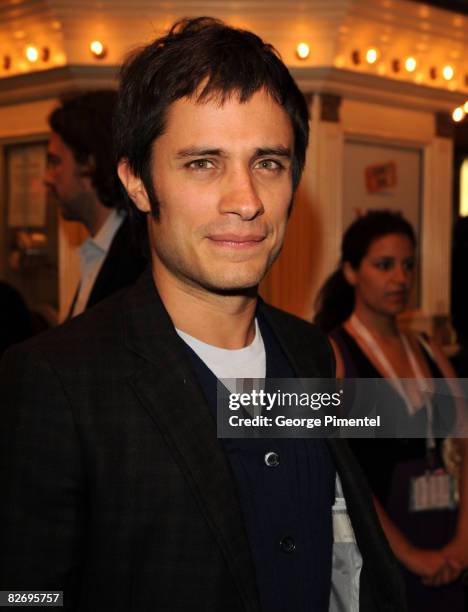 Actor Gael Garcia Bernal arrives for the premiere of "Blindness" held at The Visa Screening Room at the Elgin Theatre during the 2008 Toronto...