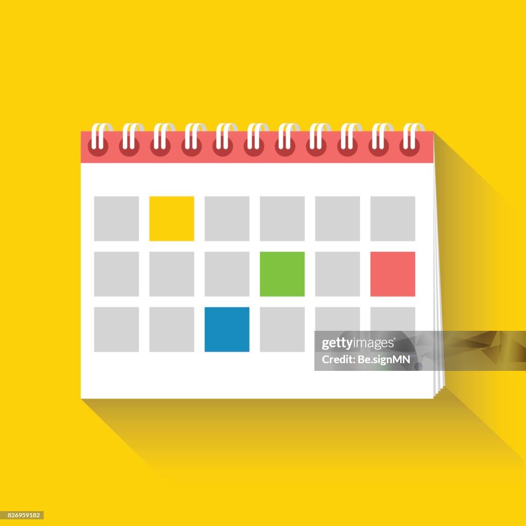 Tabell platt kalenderikonen.