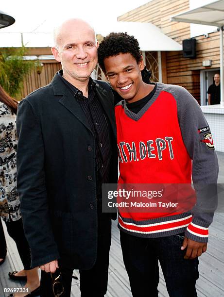 Director Bruno Burreto and actor Michel Gomes attend the "Last Stop 174" premiere after party held at the Ultra Supper Club on September 6, 2008 in...