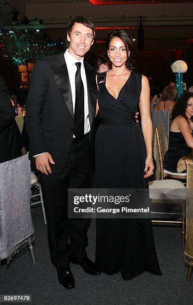Athlete Steve Nash and wife Alejandra Amarilla attends Canada's Walk of Fame Ball at the Sheraton Centre on September 6, 2008 in Toronto, Canada.