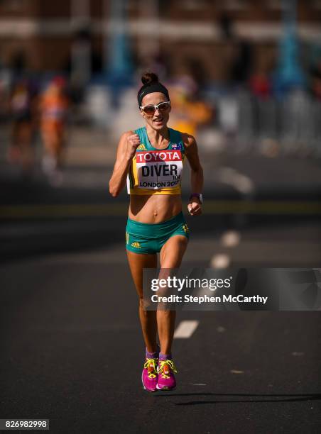 London , United Kingdom - 6 August 2017; Sinead Diver, from Belmullet, Co. Mayo, representing Australia, competes in the Women's Marathon event...