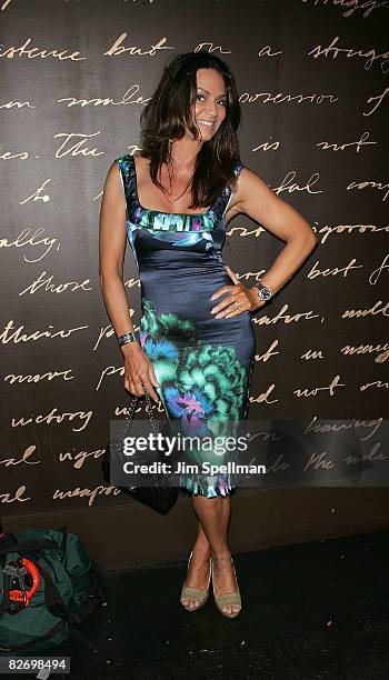Model Luiza Brunet attends the Rosa Cha after-party co-hosted by Vogue & Havianas at 1 Oak on September 6, 2008 in New York City.