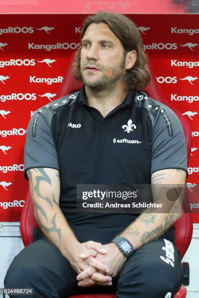 Coach Torsten Frings of Darmstadt during the Second Bundesliga match between 1. FC Kaiserslautern and SV Darmstadt 98 at Fritz-Walter-Stadion on...