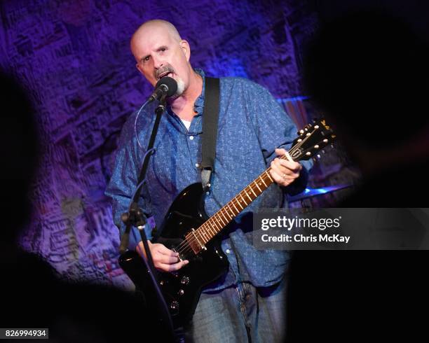 Peter Holsapple performs during the Artist2Artist Benefit For Homeless Veterans at The Office on August 5, 2017 in Athens, Georgia.