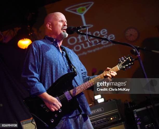 Peter Holsapple performs during the Artist2Artist Benefit For Homeless Veterans at The Office on August 5, 2017 in Athens, Georgia.