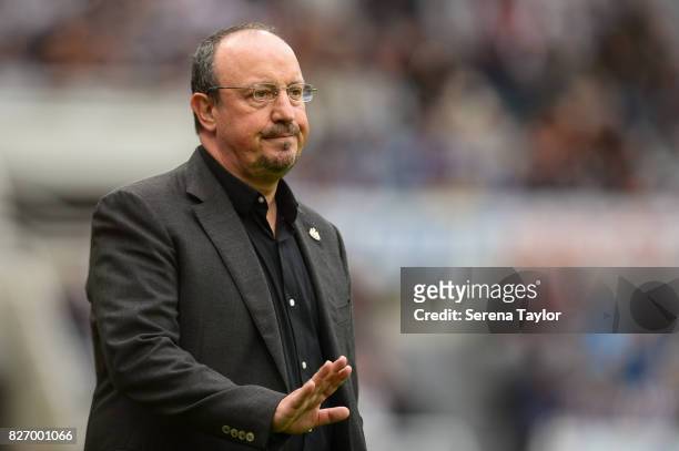 Newcastle United's Manager Rafael Benitez gestures during the Pre Season Friendly match between Newcastle United and Hellas Verona at St.James' Park...