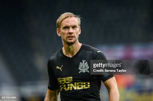 Siem de Jong of Newcastle United during the Pre Season Friendly match between Newcastle United and Hellas Verona at St.James' Park on August 6 in...