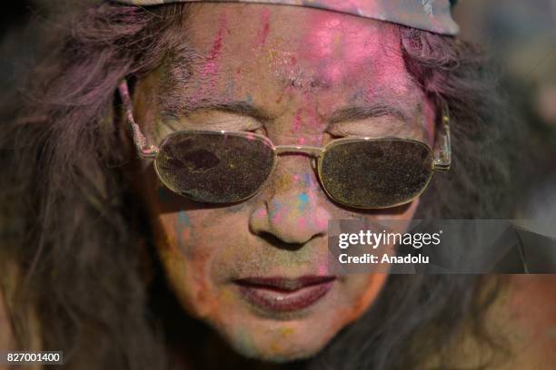 People take part in the Color Run in Rio De Janeiro, Brazil on August 6, 2017. Color Run is the most important and well-known race in this segment,...