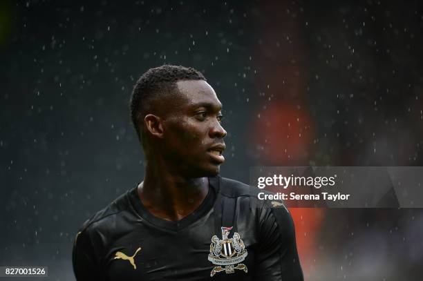 Christian Atsu of Newcastle United during the Pre Season Friendly match between Newcastle United and Hellas Verona at St.James' Park on August 6 in...