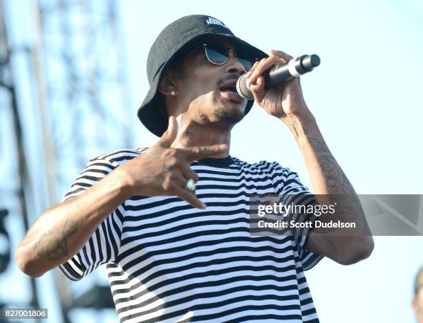 Rapper Layzie Bone of Bone Thugs N Harmony performs onstage during Summertime in the LBC festival on August 5, 2017 in Long Beach, California.