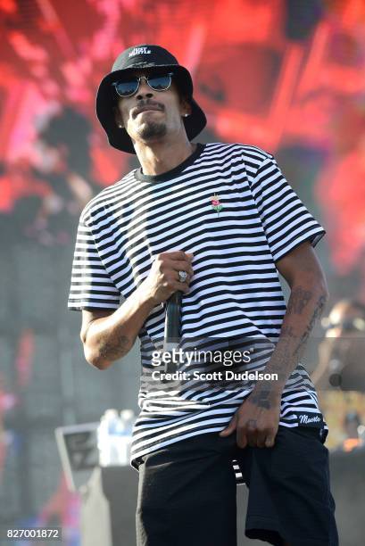 Rapper Layzie Bone of Bone Thugs N Harmony performs onstage during Summertime in the LBC festival on August 5, 2017 in Long Beach, California.