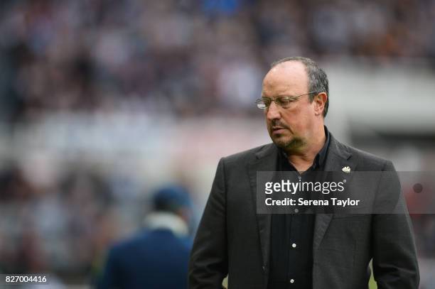 Newcastle United's Manager Rafael Benitez during the Pre Season Friendly match between Newcastle United and Hellas Verona at St.James' Park on August...