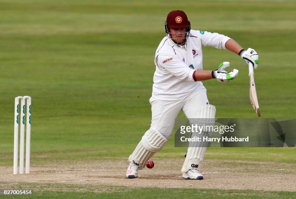 Richard Levi of Northamptonshire bats during the Specsavers County Championship Division Two match between Northamptonshire and Gloucestershire at...