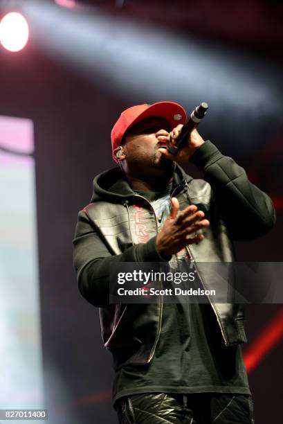 Rapper 50 Cent performs onstage during the Summertime in the LBC festival on August 5, 2017 in Long Beach, California.