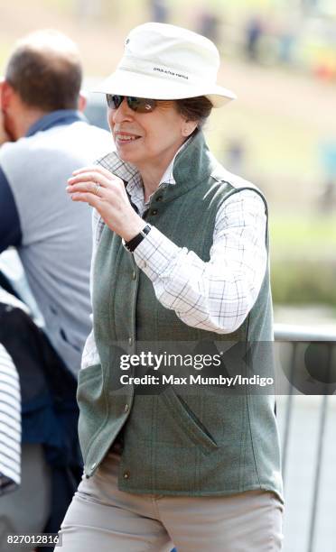 Princess Anne, The Princess Royal attends day 3 of the Festival of British Eventing at Gatcombe Park on August 6, 2017 in Stroud, England.