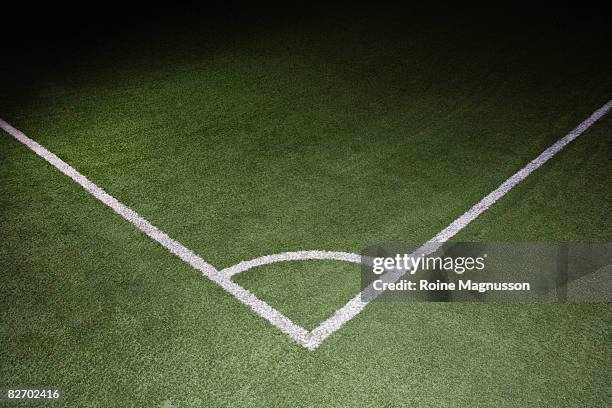 lines on football field - örebro stock pictures, royalty-free photos & images