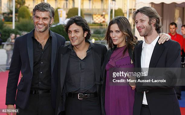 French actor Francois Vincentelli with Zoe Felix and Benjamin Rolland attend the screening of 'Lakeview Terrace', directed by US director Neil Labute...