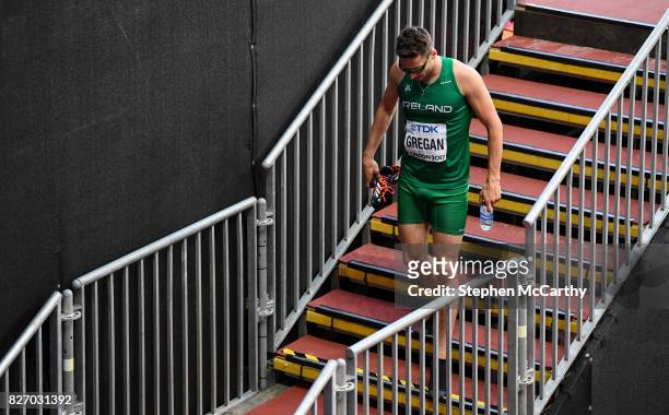 London , United Kingdom - 6 August 2017; Brian Gregan of Ireland following his semi-final of the Men's 400m event during day three of the 16th IAAF...