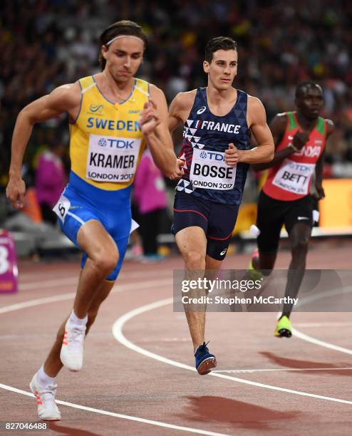 London , United Kingdom - 6 August 2017; Pierre Ambroise Bosse of France competes in the Men's 800m semi-finals during day three of the 16th IAAF...