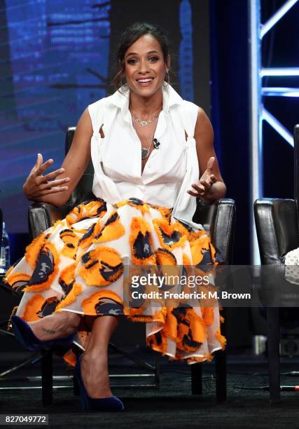 Dania Ramirez of "Once Upon A Time" speaks onstage during the Disney/ABC Television Group portion of the 2017 Summer Television Critics Association...