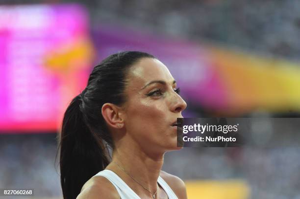Ivet LALOVA-COLLIO, Bulgaria, after 100 meter semi final in London on August 6, 2017 at the 2017 IAAF World Championships athletics.