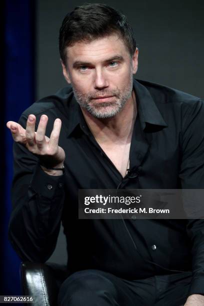 Anson Mount of "Inhumans" speaks onstage during the Disney/ABC Television Group portion of the 2017 Summer Television Critics Association Press Tour...