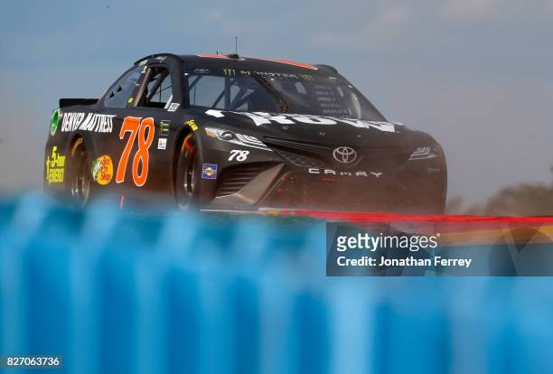 Martin Truex Jr., driver of the Furniture Row/Denver Mattress Toyota, during the Monster Energy NASCAR Cup Series I Love NY 355 at The Glen at...