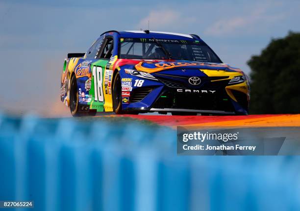 Kyle Busch, driver of the M&M's Caramel Toyota, during the Monster Energy NASCAR Cup Series I Love NY 355 at The Glen at Watkins Glen International...