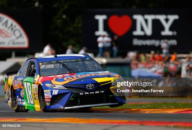 Kyle Busch, driver of the M&M's Caramel Toyota, during the Monster Energy NASCAR Cup Series I Love NY 355 at The Glen at Watkins Glen International...