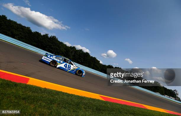 Jimmie Johnson, driver of the Lowe's Chevrolet, during the Monster Energy NASCAR Cup Series I Love NY 355 at The Glen at Watkins Glen International...