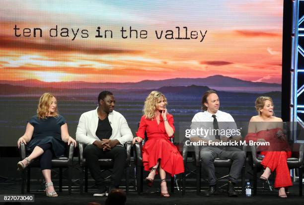 Creator/executive producer Tassie Cameron, actor Adewale Akinnuoye-Agbaje, executive producer/actor Kyra Sedgwick, actors Kick Gurry, and Erika...