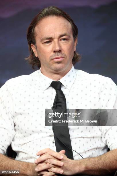 Kick Gurry of "Ten Days in the Valley" speaks onstage during the Disney/ABC Television Group portion of the 2017 Summer Television Critics...