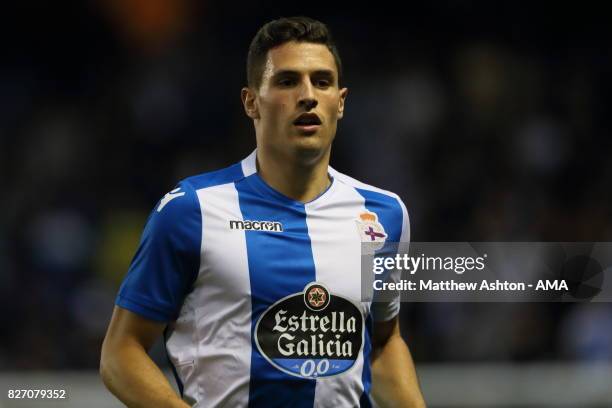 Fabian Schar of Deportivo de La Coruna during the Pre-Season Friendly between Deportivo de La Coruna and West Bromwich Albion on August 5, 2017 in La...