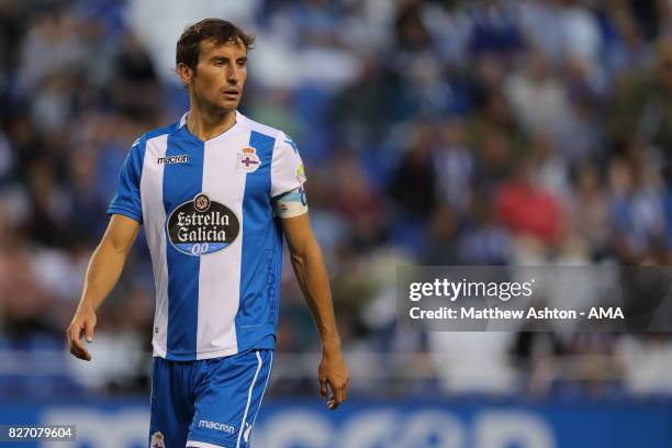 Pedro Mosquera of Deportivo de La Coruna during the Pre-Season Friendly between Deportivo de La Coruna and West Bromwich Albion on August 5, 2017 in...