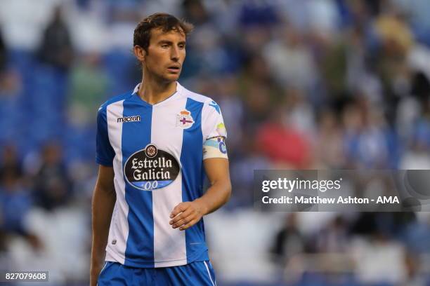 Pedro Mosquera of Deportivo de La Coruna during the Pre-Season Friendly between Deportivo de La Coruna and West Bromwich Albion on August 5, 2017 in...