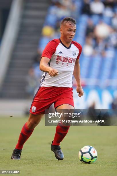 Kane West of West Bromwich Albion during the Pre-Season Friendly between Deportivo de La Coruna and West Bromwich Albion on August 5, 2017 in La...