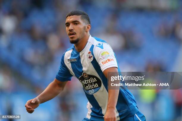 Zakaria Bakkali of Deportivo de La Coruna during the Pre-Season Friendly between Deportivo de La Coruna and West Bromwich Albion on August 5, 2017 in...